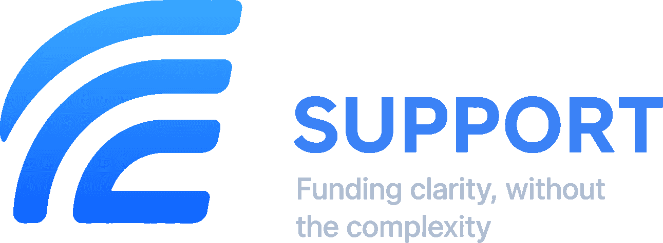 E-Rate Support full logo, for dark backgrounds